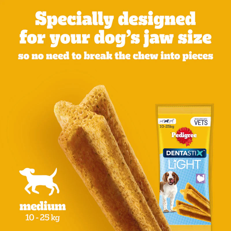 Pedigree Dentastix Light Medium 28 Pack 10-25kg