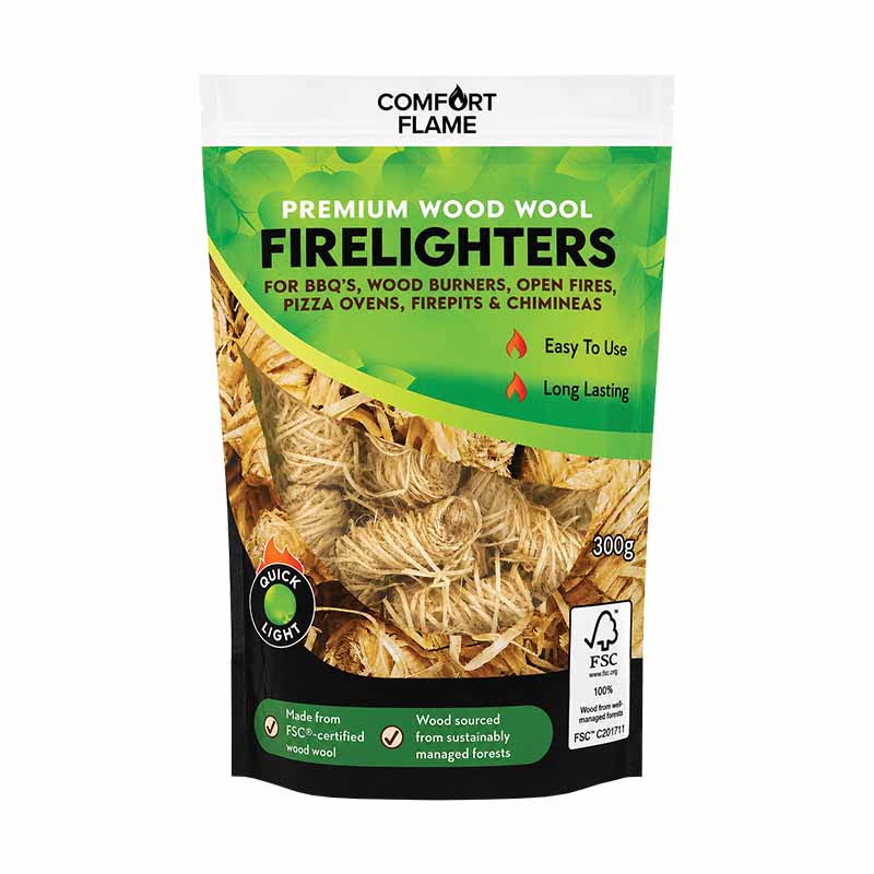 Fireglow Wood Wool Firelighters 300g