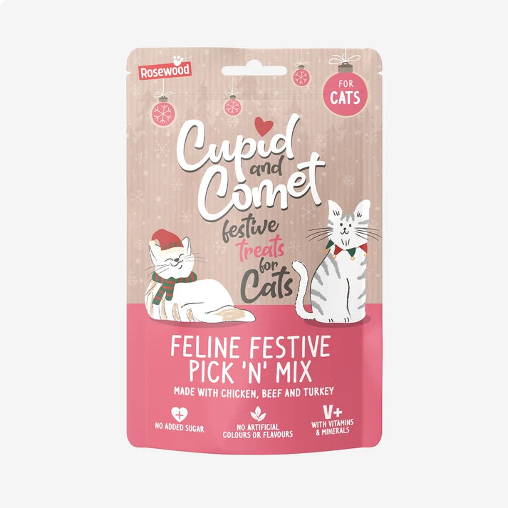 Rosewood Cupid & Comet Feline Festive Pick 'N' Mix 180g
