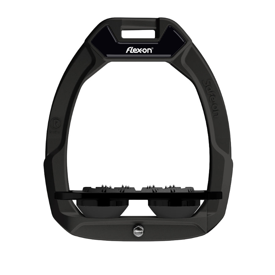 Flex-on Safe-On Stirrups Black/Black/Black Flat Ultra Grip
