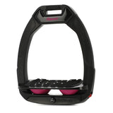 Flex-on Safe-On Stirrups Black/Black/Pink Inclined Ultra Grip