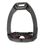 Flex-on Safe-On Stirrups Dark Grey/Black/Burgundy Inclined Ultra Grip