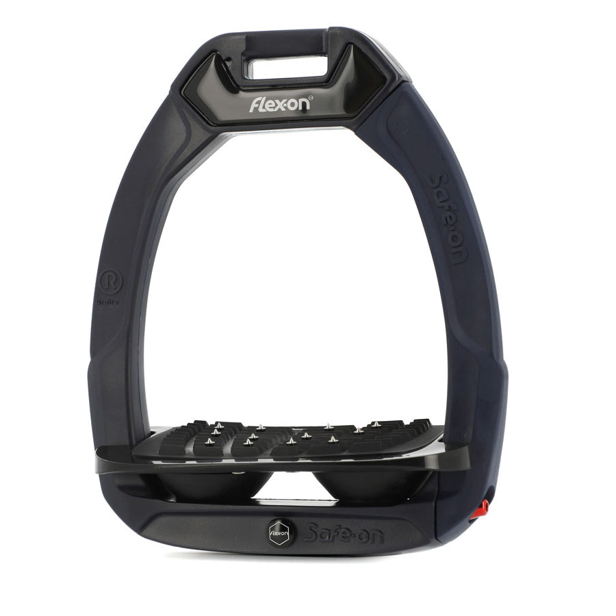 Flex-on Safe-On Stirrups Navy/Black/Black Inclined Ultra Grip