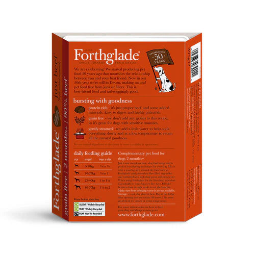 Forthglade 2months+ Complementary Just Chicken, Lamb & Beef Variety Pack 12x395g