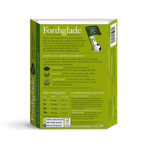 Forthglade 2months+ Complementary Just Chicken, Lamb & Beef Variety Pack 12x395g