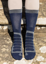 Woof Wear Short Bamboo Tech Riding Socks Navy Grey
