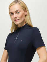 Tommy Hilfiger Equestrian Palma 1/4 Zip Training Top Desert Sky