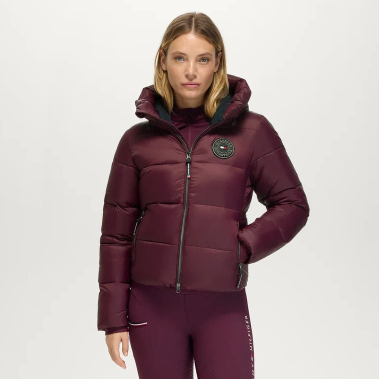 Tommy Hilfiger Equestrian Glendale Puffer Jacket Deep Burgundy