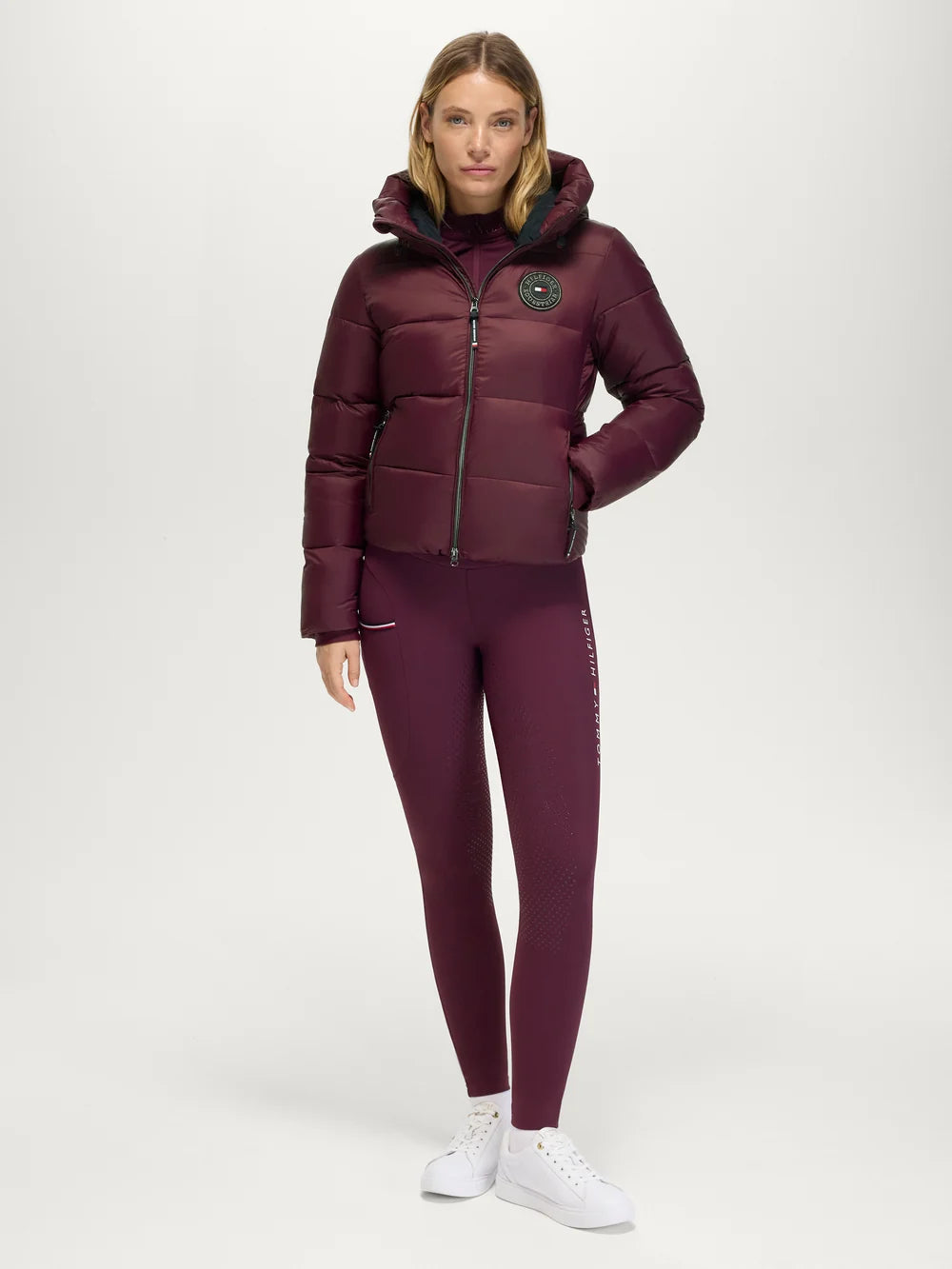 Tommy Hilfiger Equestrian Glendale Puffer Jacket Deep Burgundy