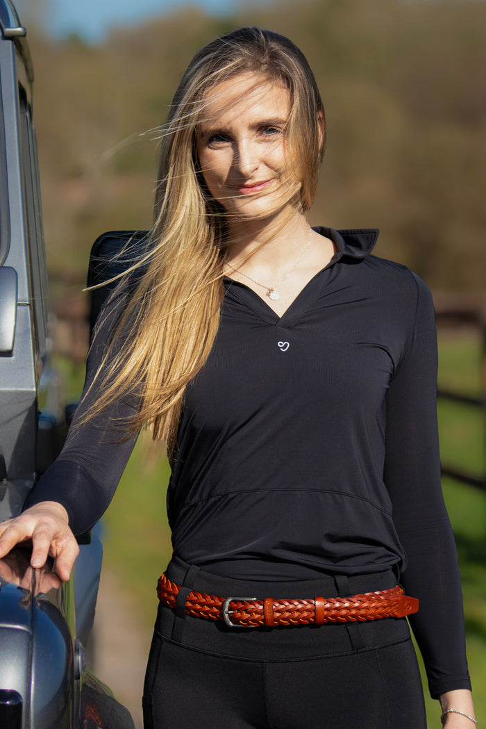 Mochara V Neck Long Sleeve Black