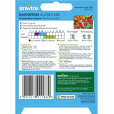 Unwins Nasturtium Alaska Mix