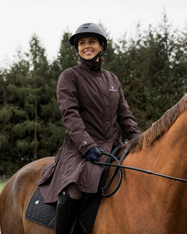EQUIDRY Women's Bronte Waterproof Riding Coat Brown