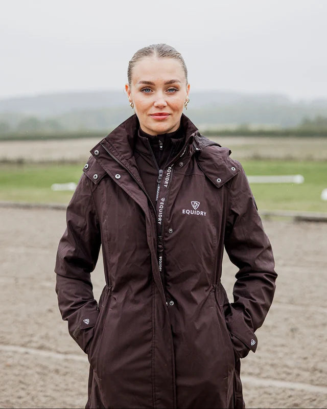 EQUIDRY Women's Bronte Waterproof Riding Coat Brown