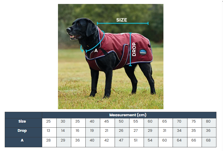 Weatherbeeta Comfitec Premier Deluxe Waterproof Dog Coat Burgundy/Navy