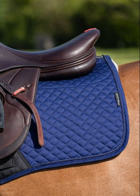 Woof Wear Close Contact Sheepskin Saddle Cloth Navy Full