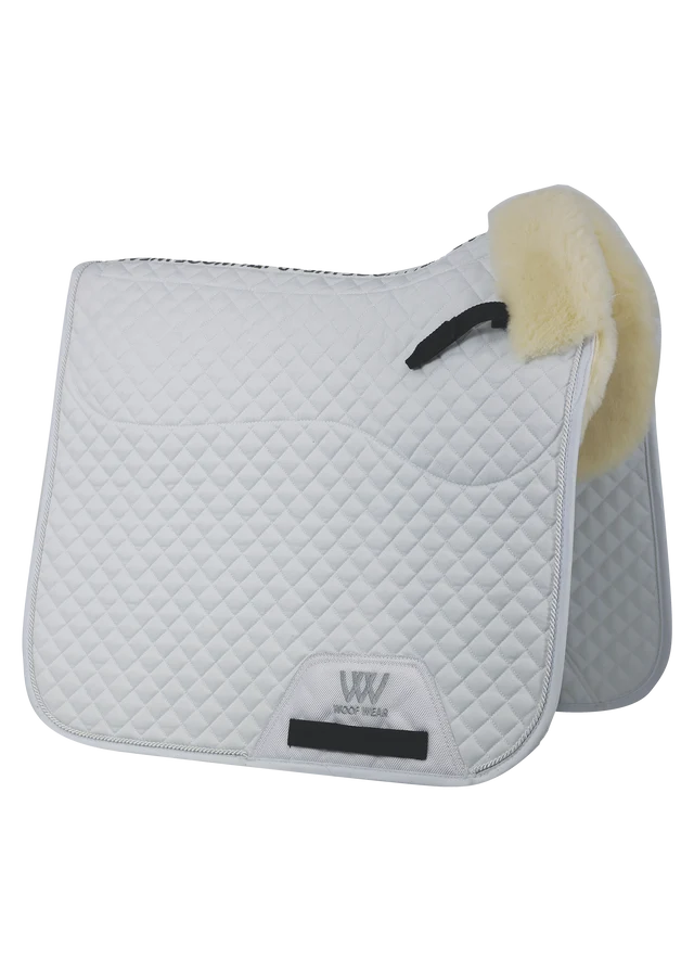 Woof Wear Dressage Sheepskin Saddle Cloth White Full