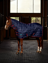 Weatherbeeta Comfitec 210D Channel Quilt Stable Combo 360g Navy / Burgundy