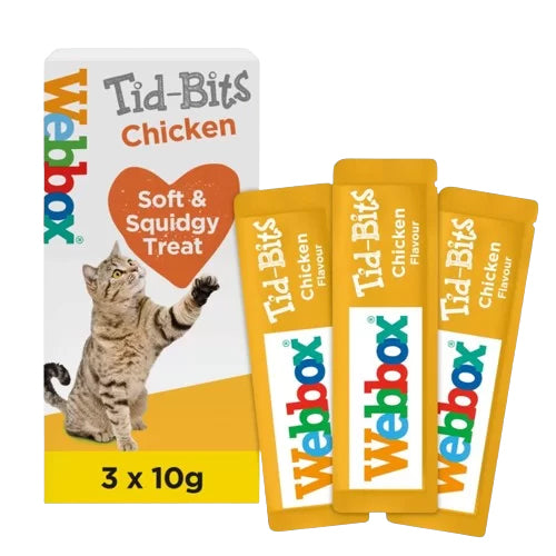 Webbox Cat Tid Bits Chicken 3pk 30g