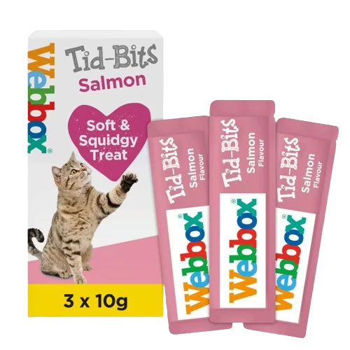 Webbox Cat Tasty Tid Bits Salmon 3pk 30g