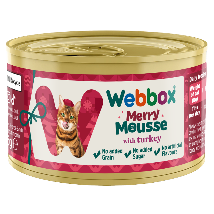 Webbox Festive Cat Merry Mousse Turkey 85g