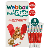 Webbox Lick-e-Puds Strawberry Cat Treats 5pk (75g)