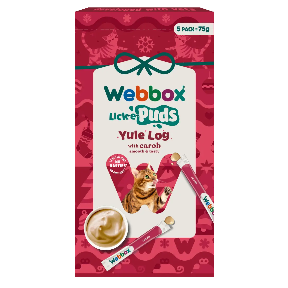 Webbox Lick-e-puds Yule Log 5pk