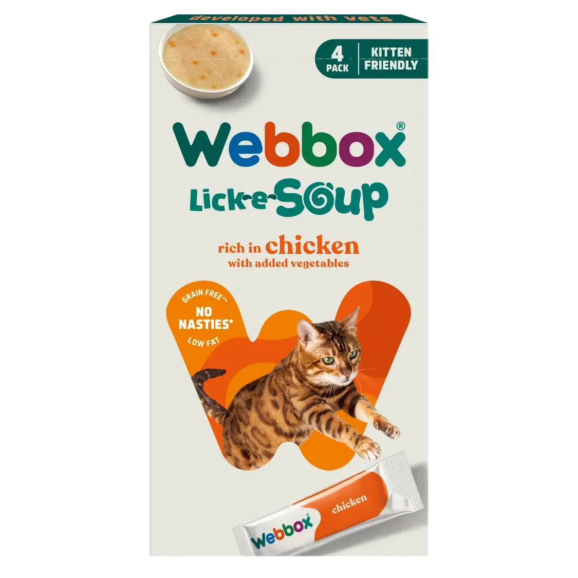 Webbox Cats Lick-e-Licious Chicken 4x20g