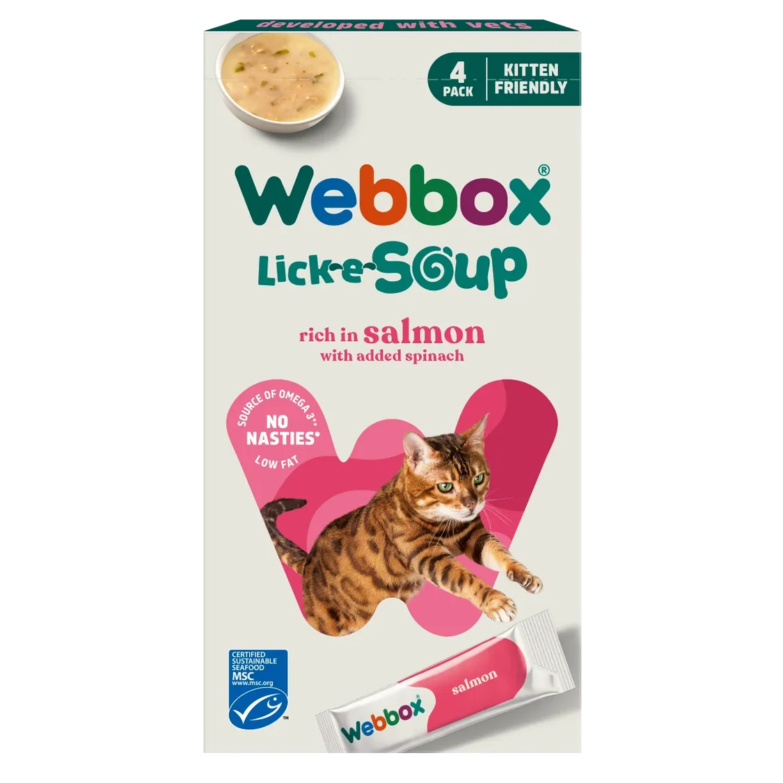 Webbox Cats Lick-e-Licious Salmon 4x20g