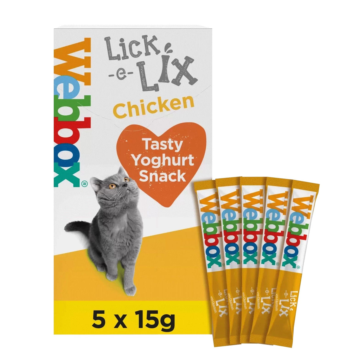 Webbox Lick-e-Lix Chicken Cat Treats 5x15g