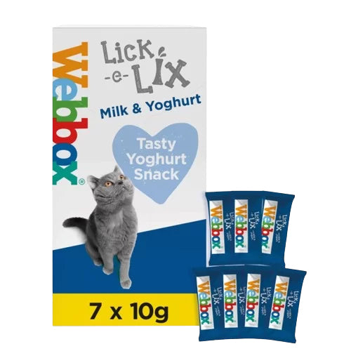 Webbox Lick-e-Lix with Milk & Yoghurt Cat Treats 7x10g