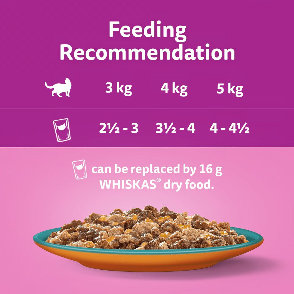 Whiskas 1+ Duo Surf & Turf in Jelly Adult Wet Cat Food Pouches 40x85g