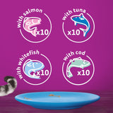 Whiskas 1+ Fish Favourites in Jelly Adult Wet Cat Food Pouches 40x85g
