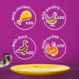 Whiskas 1+ Poultry Feast In Jelly Adult Wet Cat Food Pouches 80x85g