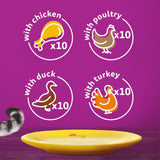 Whiskas 7+ Poultry Feasts in Jelly Senior Wet Cat Food Pouches 40x85g