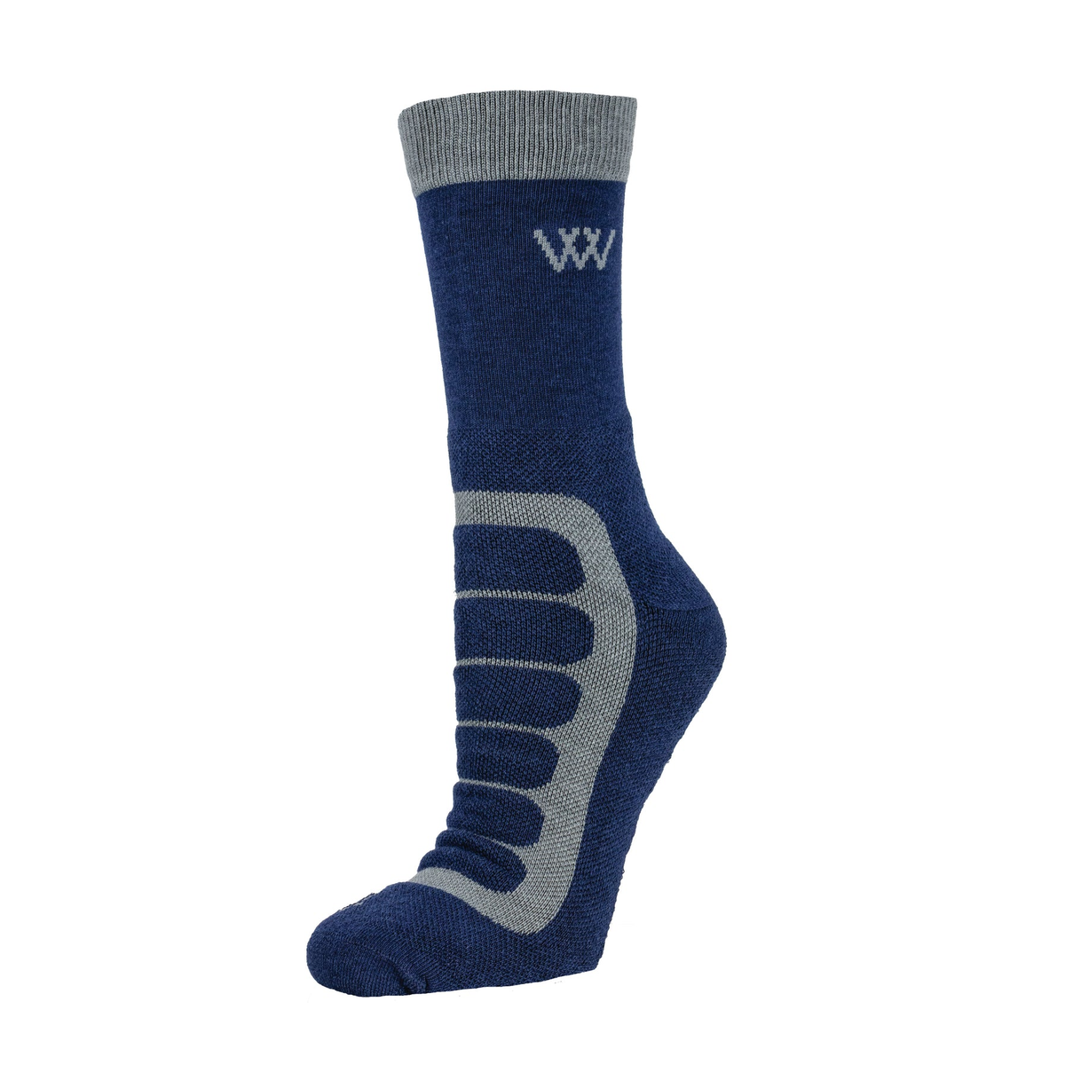 Woof Wear Short Bamboo Tech Riding Socks Navy Grey