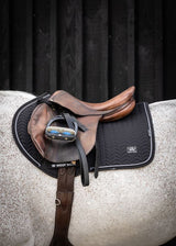 Woof Wear Herringbone Saddle Pad CC Black Cob