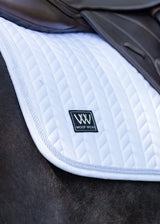 Woof Wear Herringbone Saddle Pad CC White Cob