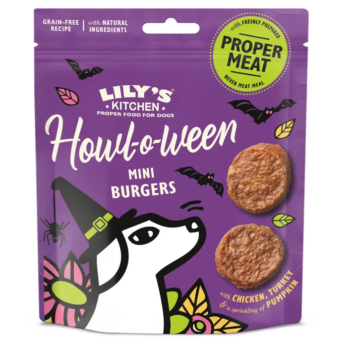 Lilys Kitchen Halloween Chicken & Turkey Mini Burgers 70g