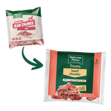 Natures Menu Dog - Natural Raw Treats Beef Chunks 1kg