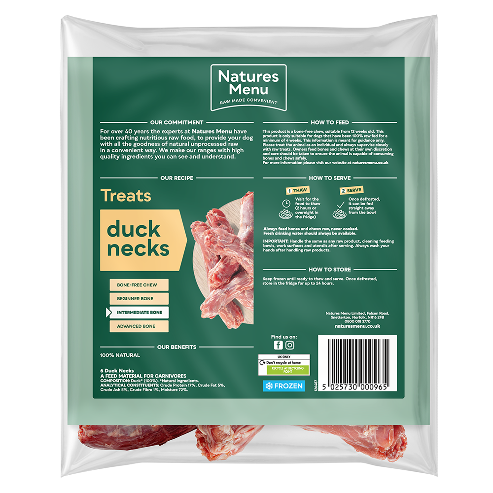 Natures Menu Dog - Natural Raw Treats Duck Necks
