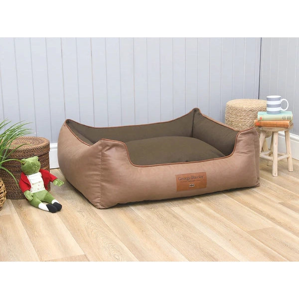 George Barclay Holbury Walled Dog Bed Orthopaedic Nougat Large