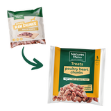 Natures Menu Dog - Natural Raw Treats Poultry Heart Chunks 1kg