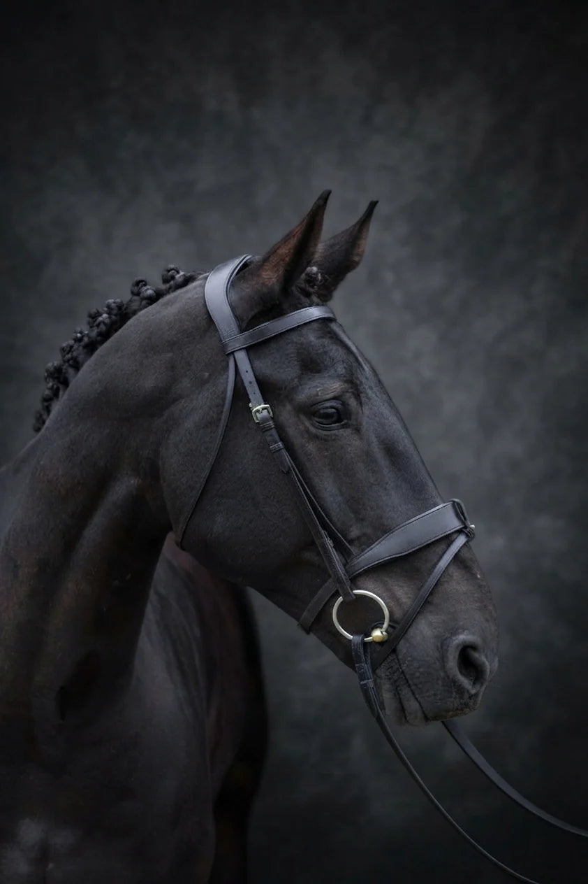 ComfortPro Show Bridle (Hunter Bridle) with Inside Grip Reins
