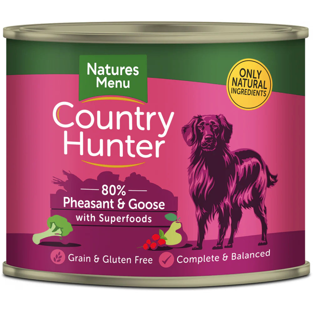 Natures Menu Dog - Country Hunter Can Pheasant & Goose 600g
