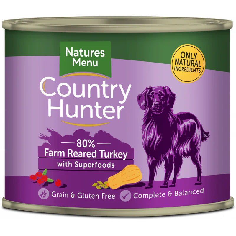 Natures Menu Dog - Country Hunter Can Turkey 600g