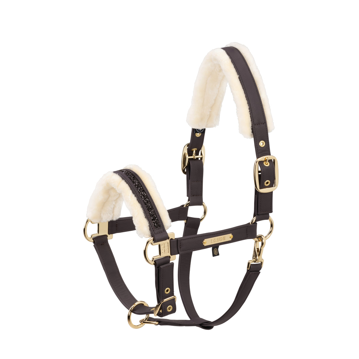Eskadron Headcollar Faux Leather Jewel FF Heritage 25/26 Black Truffle