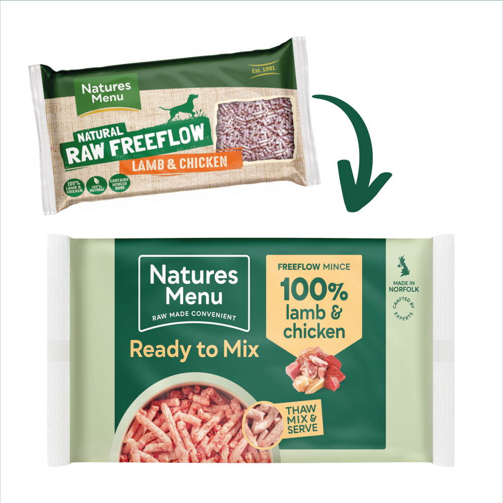 Natures Menu Dog - Frozen Freeflow Mince Lamb & Chicken 2kg