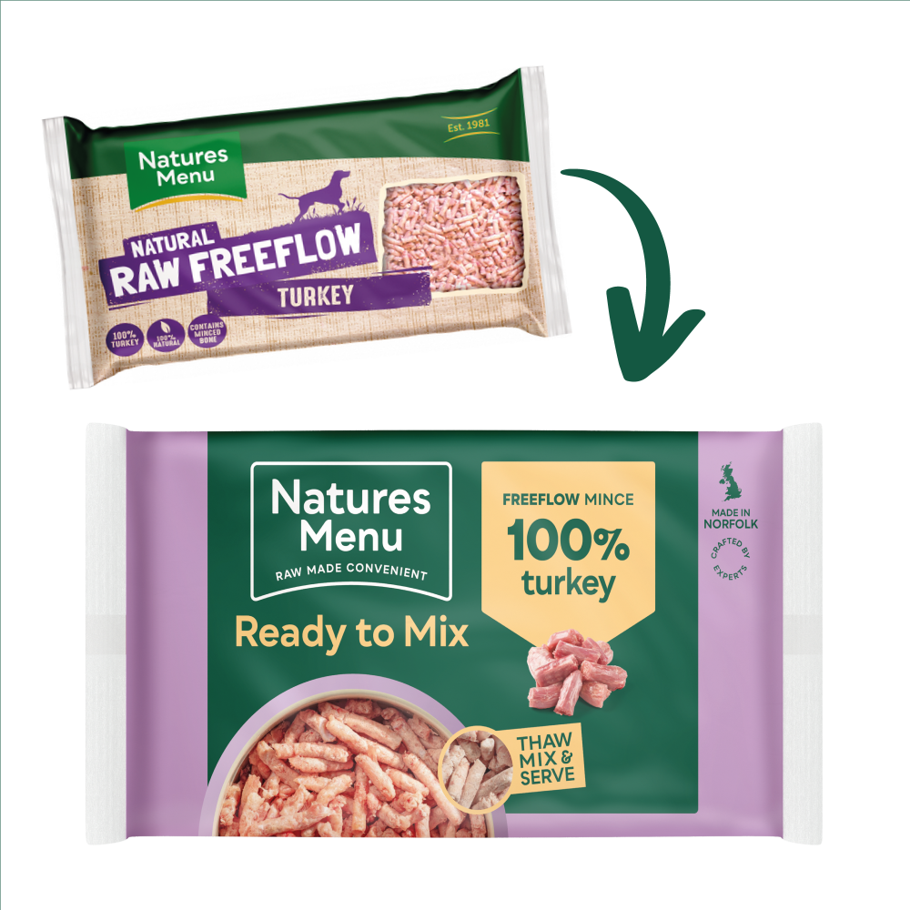 Natures Menu Dog - Frozen Freeflow Mince Turkey 2kg