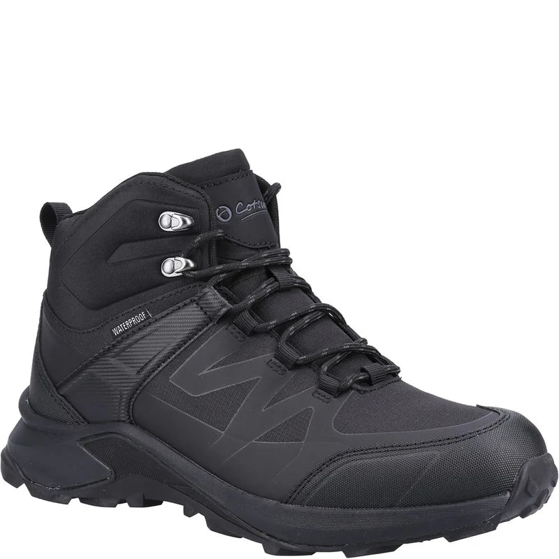 Cotswold Mens Horton Hiking Boots Black