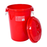 Red Gorilla Bin With Clip Lid 80L